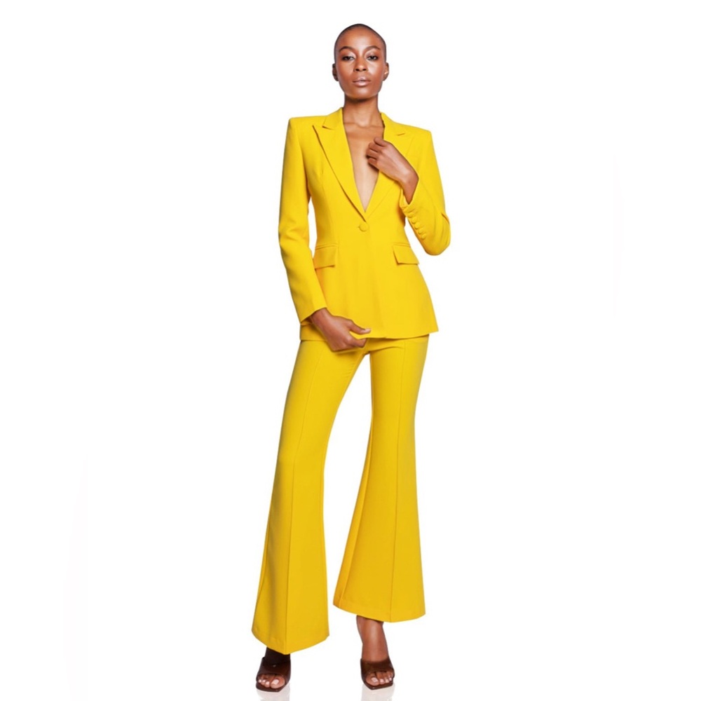 $513 Glory Connection BAHIRA BLAZER + PANTS SET IN YELLOW